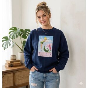 Disney Store Tinkerbell Sweatshirt Tink Make A Little Magic Crewneck XL Vintage